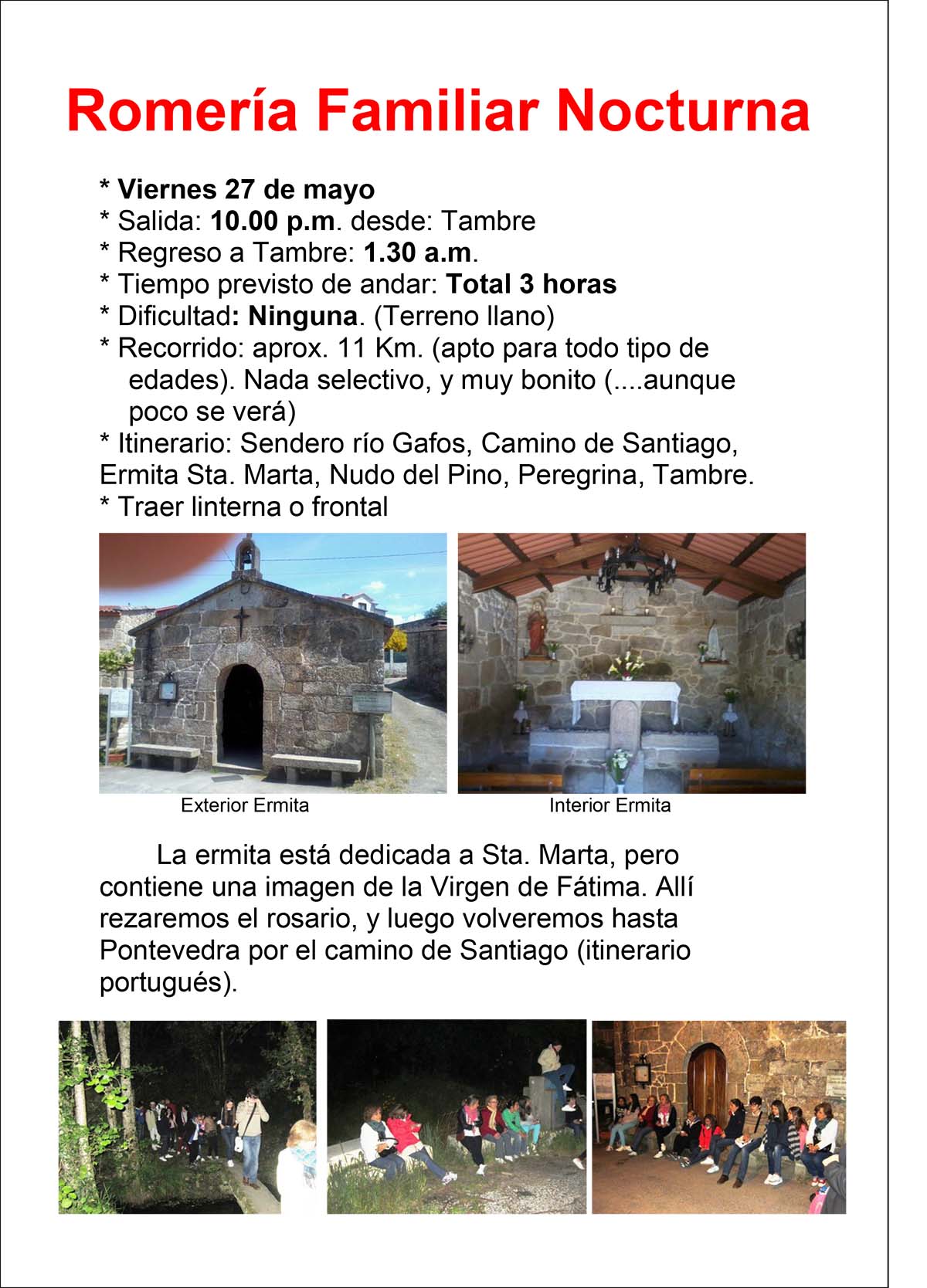 Romería Familiar NOCTURNA