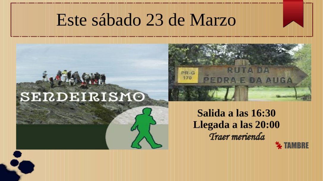 ACTIVIDAD SÁBADO 23 DE MARZO